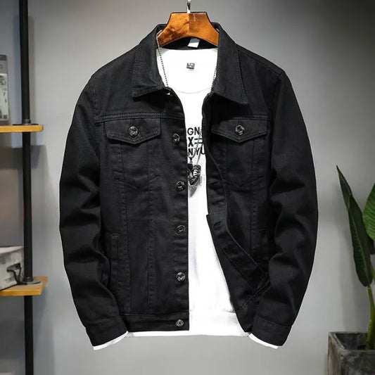 Black Denim Jacket For Mans - Denim Jacket