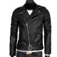 Men Leather Jacket Slim Fit Motorcycle Jacket Zipper Casual Coat Spri